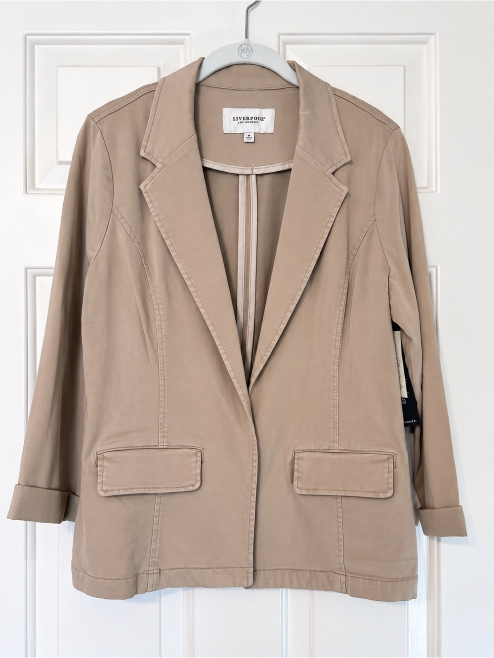 Liverpool Los Angeles Women’s Blazer Size M Taupe Beige NWT Stretch